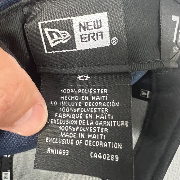 Oklahoma City Thunder New Era Navy/Royal 7 3/8 Official Team Color 2Tone 59FIFTY - Picture 12 of 14